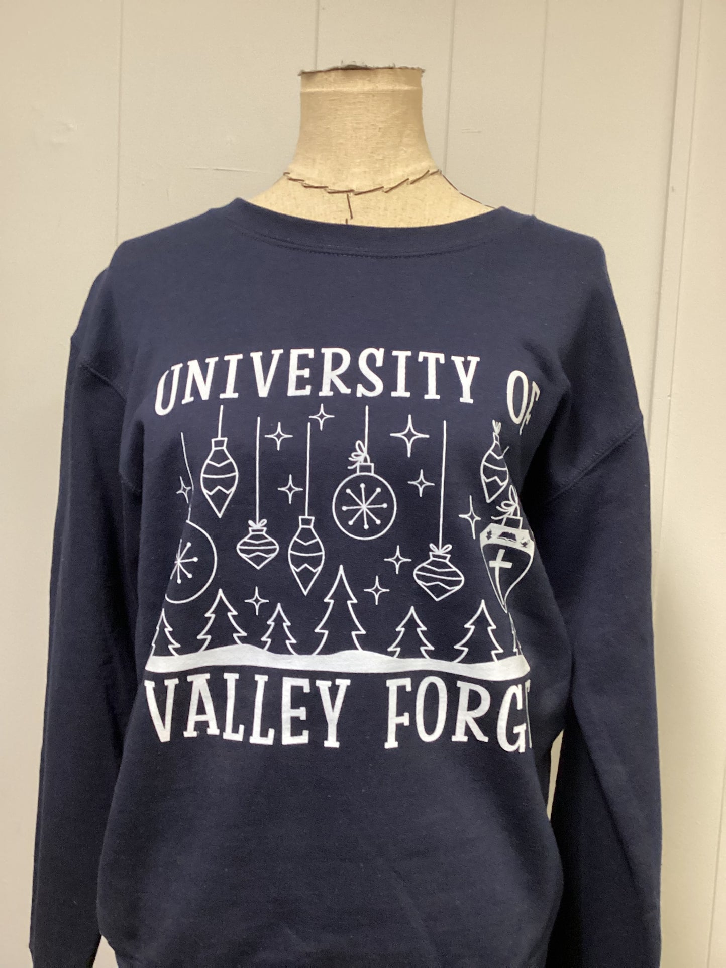 Christmas University of Valley Forge crewneck (Navy Blue)