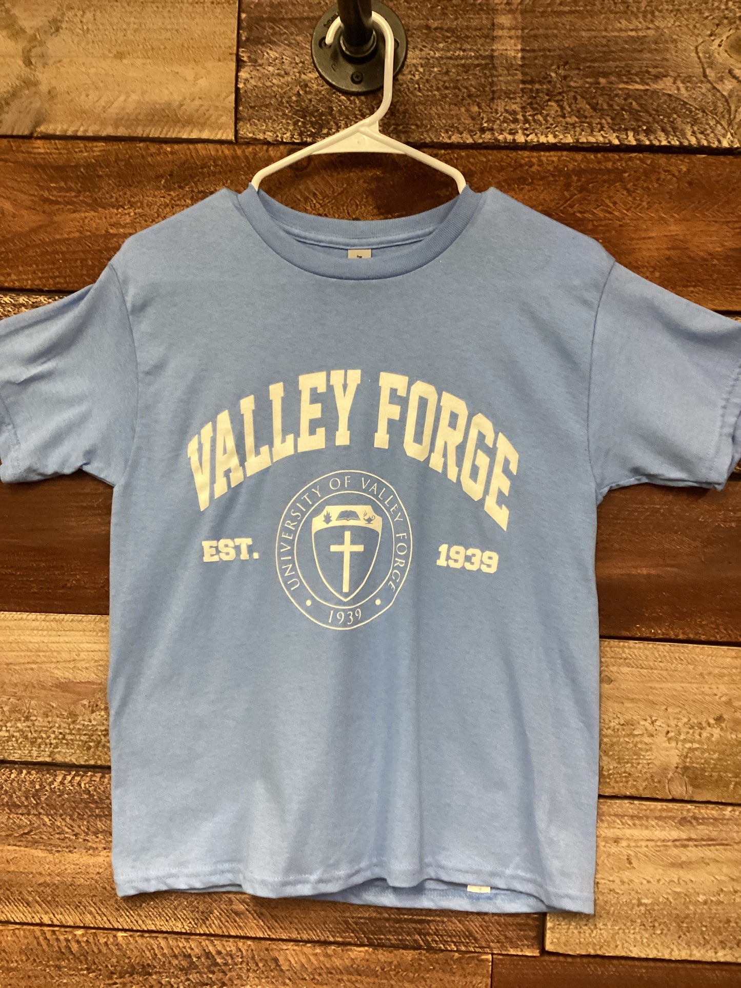 Valley Forge Shield Youth T-Shirt (Light Blue)