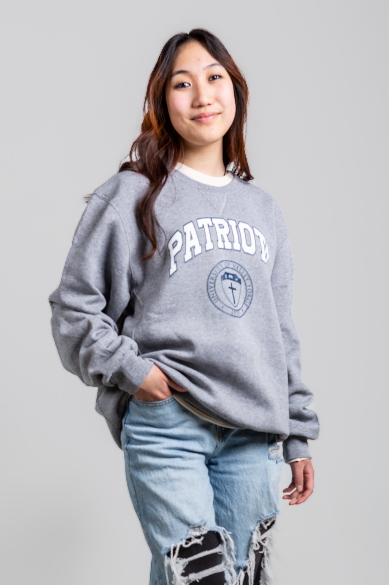 Russell Crewneck Patriots (Grey)