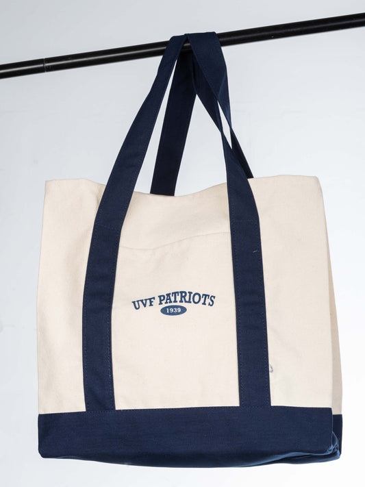 Navy and Creme Totebag