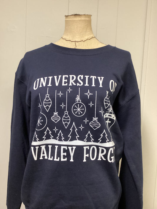 Christmas University of Valley Forge crewneck (Navy Blue)