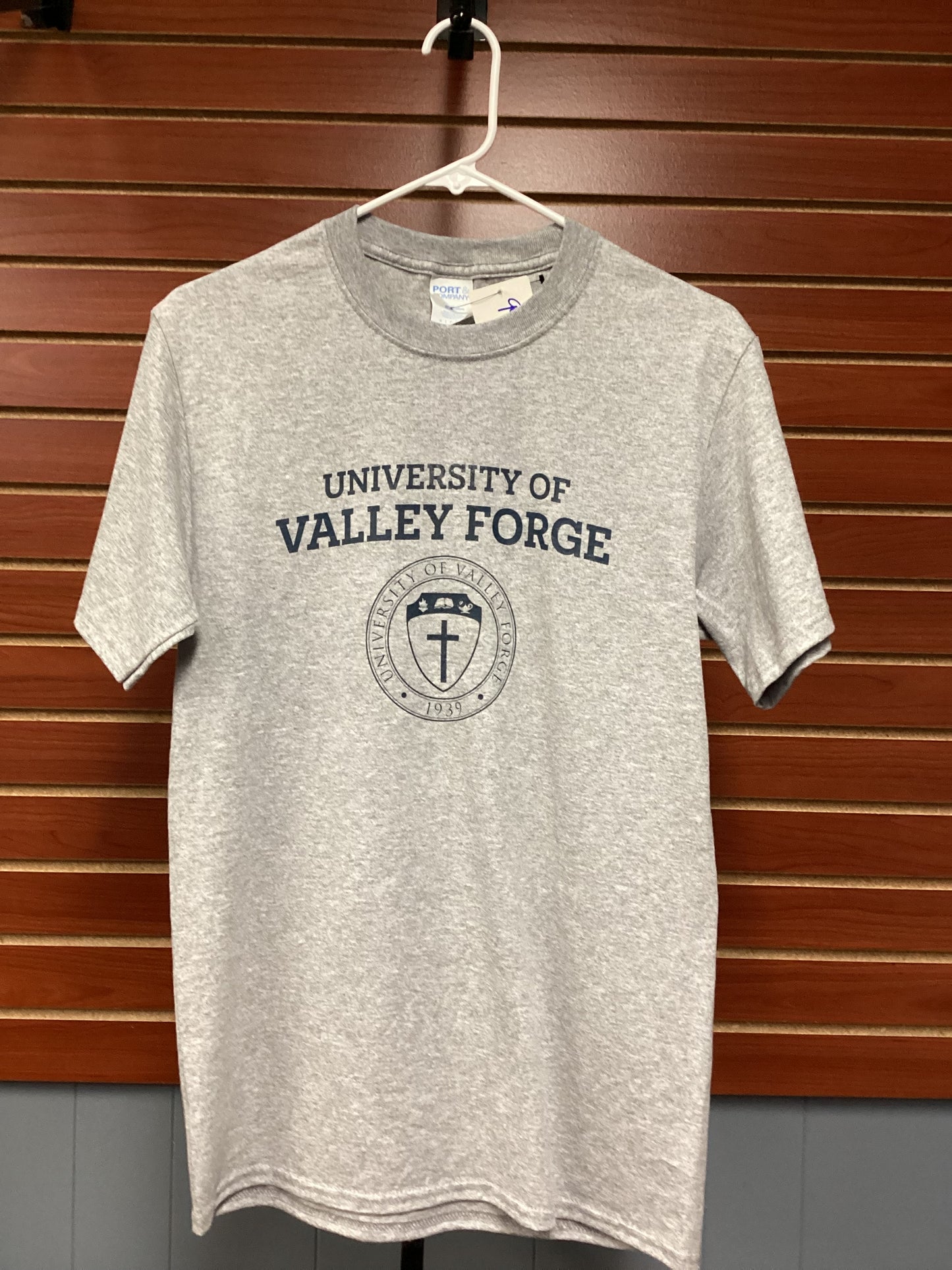 University of Valley Forge Shield T-Shirt (Gray