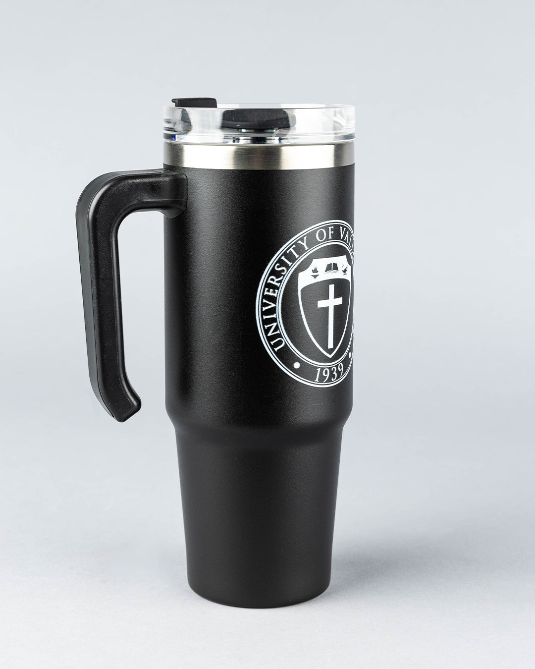 UVF Mug, White, Grey Print