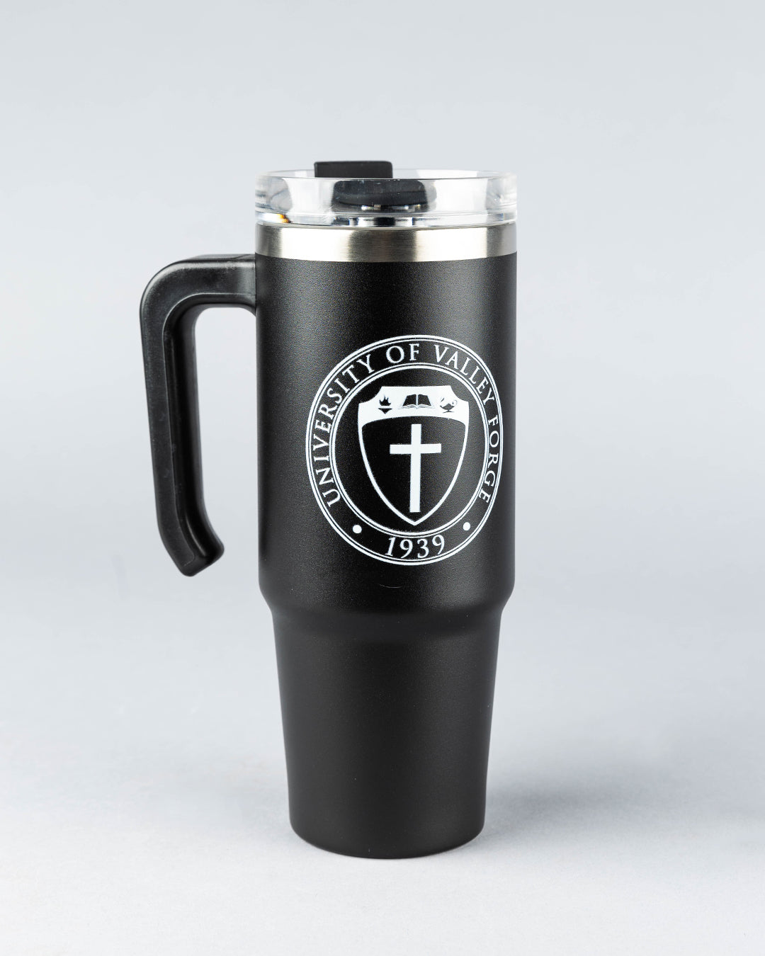 UVF Mug, White, Grey Print