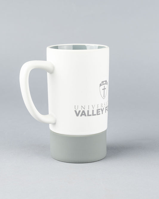 UVF Mug, White, Grey Print