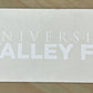 'UVF' Car Decal/Sticker (White)